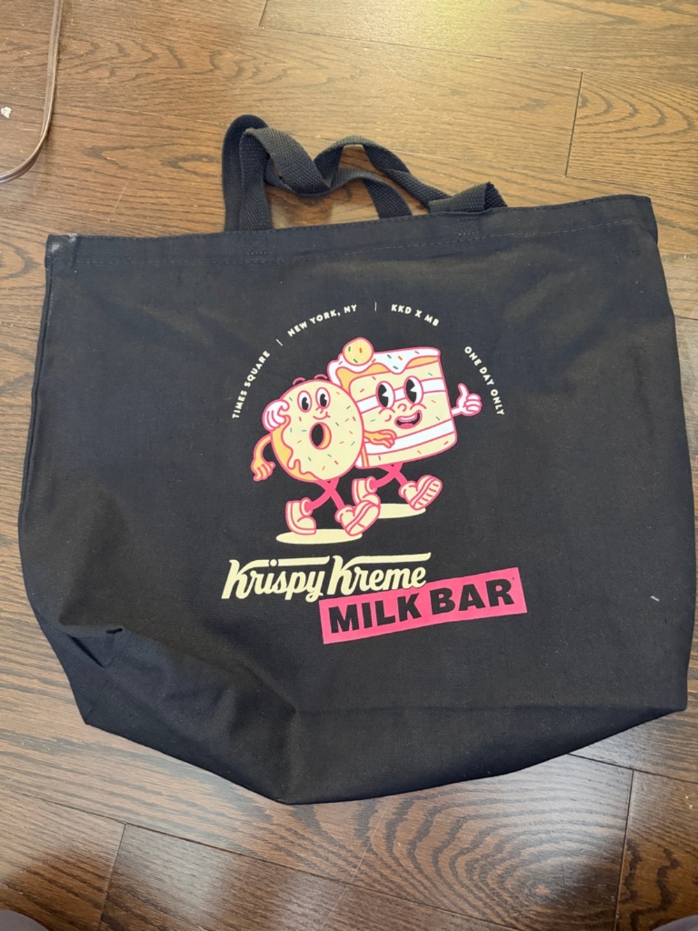 Krispy Kreme Milk Bar Black Graphic Tote